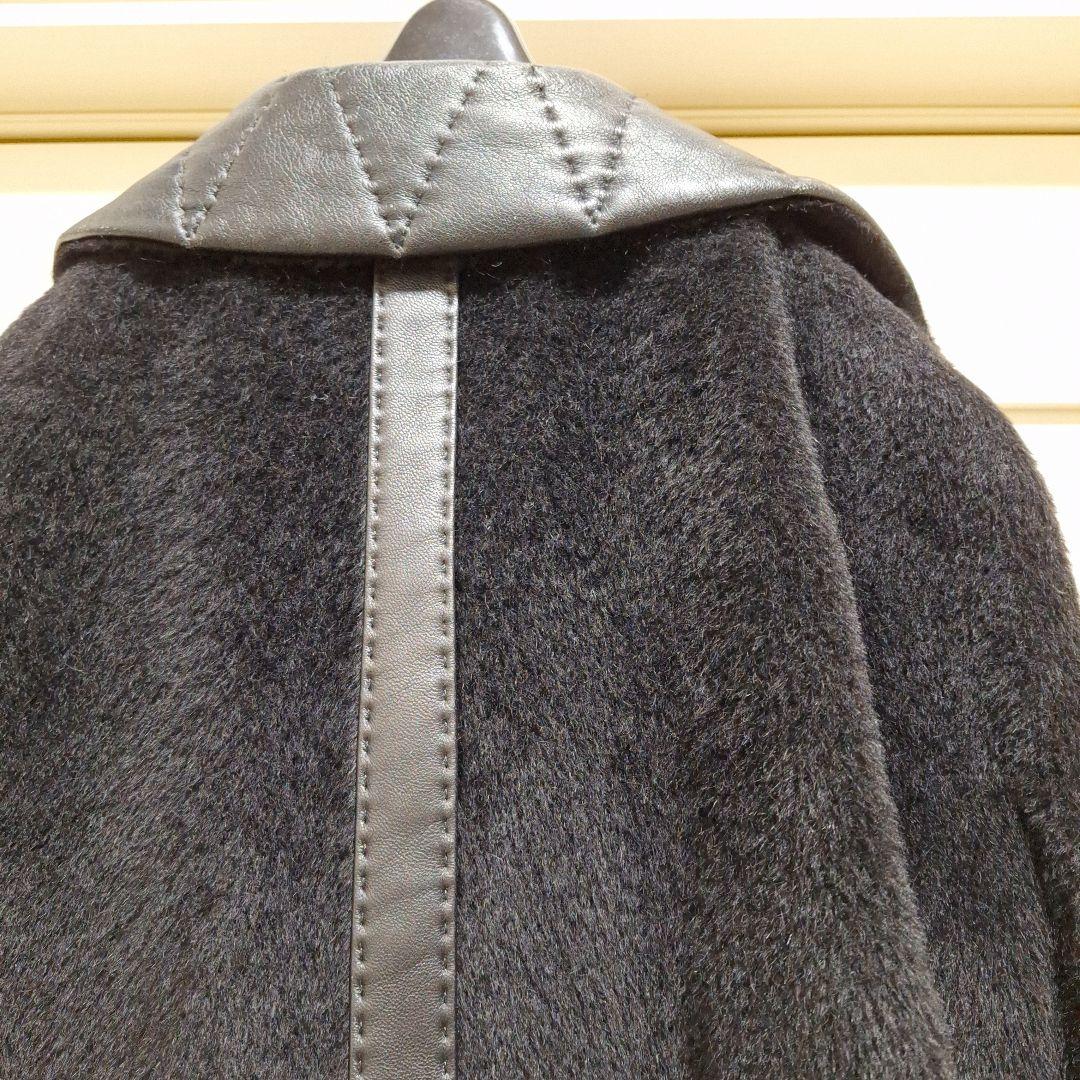 さ*お様 Max Mara　白タグ　コート　アルパカ　レザー　モコモコ