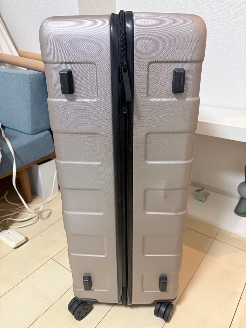 無印良品 MUJI バーを自由に調節できるハードキャリーケース 105Lベージュ