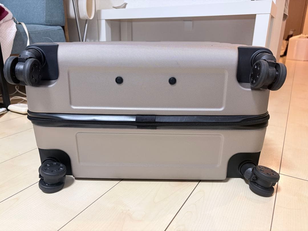 無印良品 MUJI バーを自由に調節できるハードキャリーケース 105Lベージュ