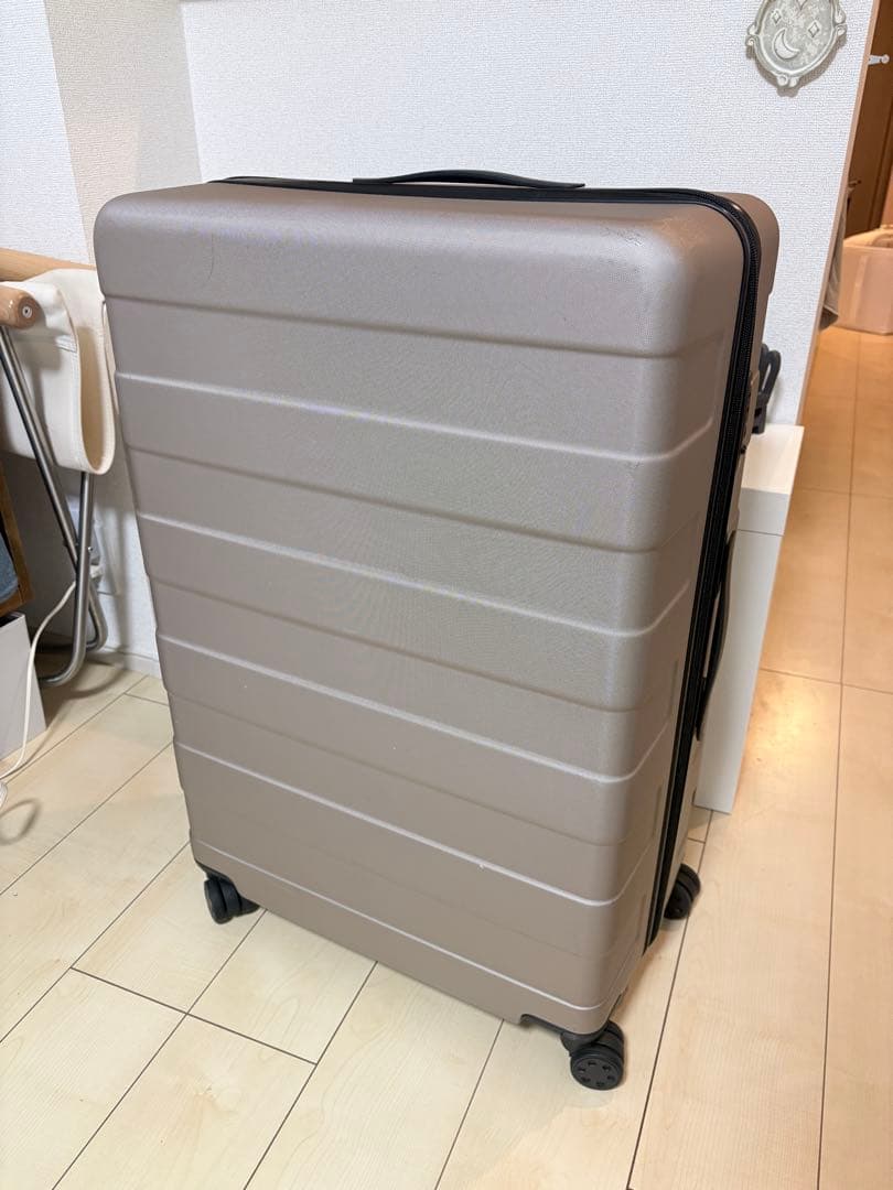 無印良品 MUJI バーを自由に調節できるハードキャリーケース 105Lベージュ