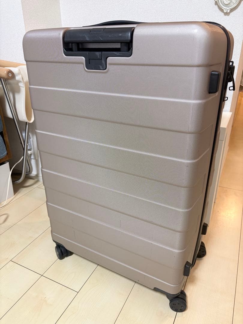 無印良品 MUJI バーを自由に調節できるハードキャリーケース 105Lベージュ