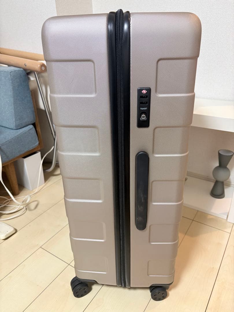 無印良品 MUJI バーを自由に調節できるハードキャリーケース 105Lベージュ