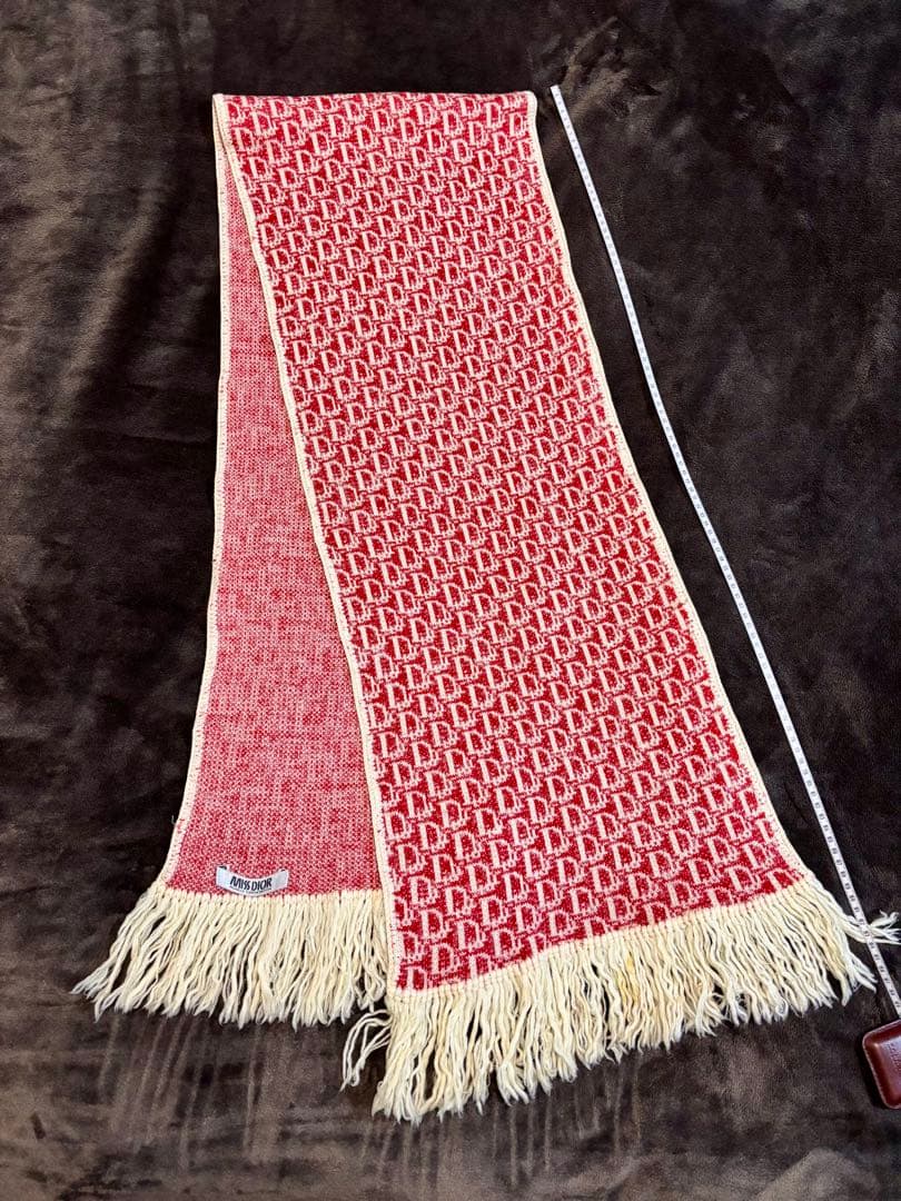 Christian DIOR クリスチャンディオール　マフラー 赤