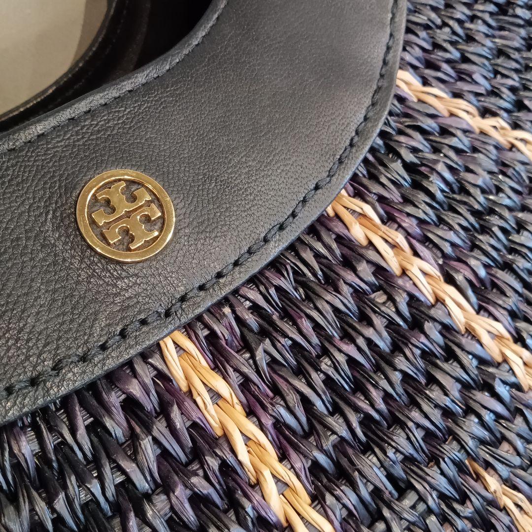 トリーバーチ Tory Burch ストロー ラージトート カゴ バッグ
