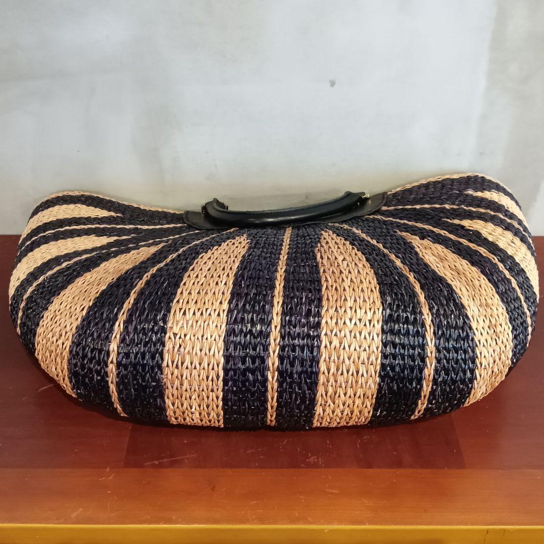 トリーバーチ Tory Burch ストロー ラージトート カゴ バッグ