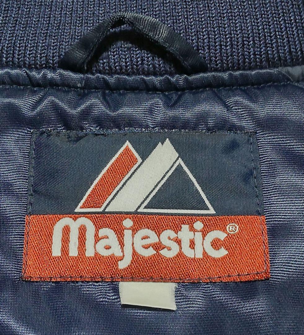 美品【Majestic】90s ニューヨーク ヤンキース スタジャン 紺 XL