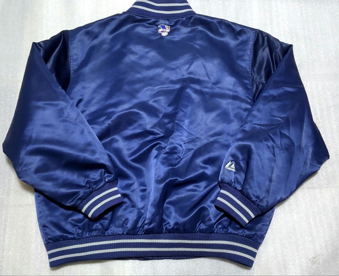 美品【Majestic】90s ニューヨーク ヤンキース スタジャン 紺 XL