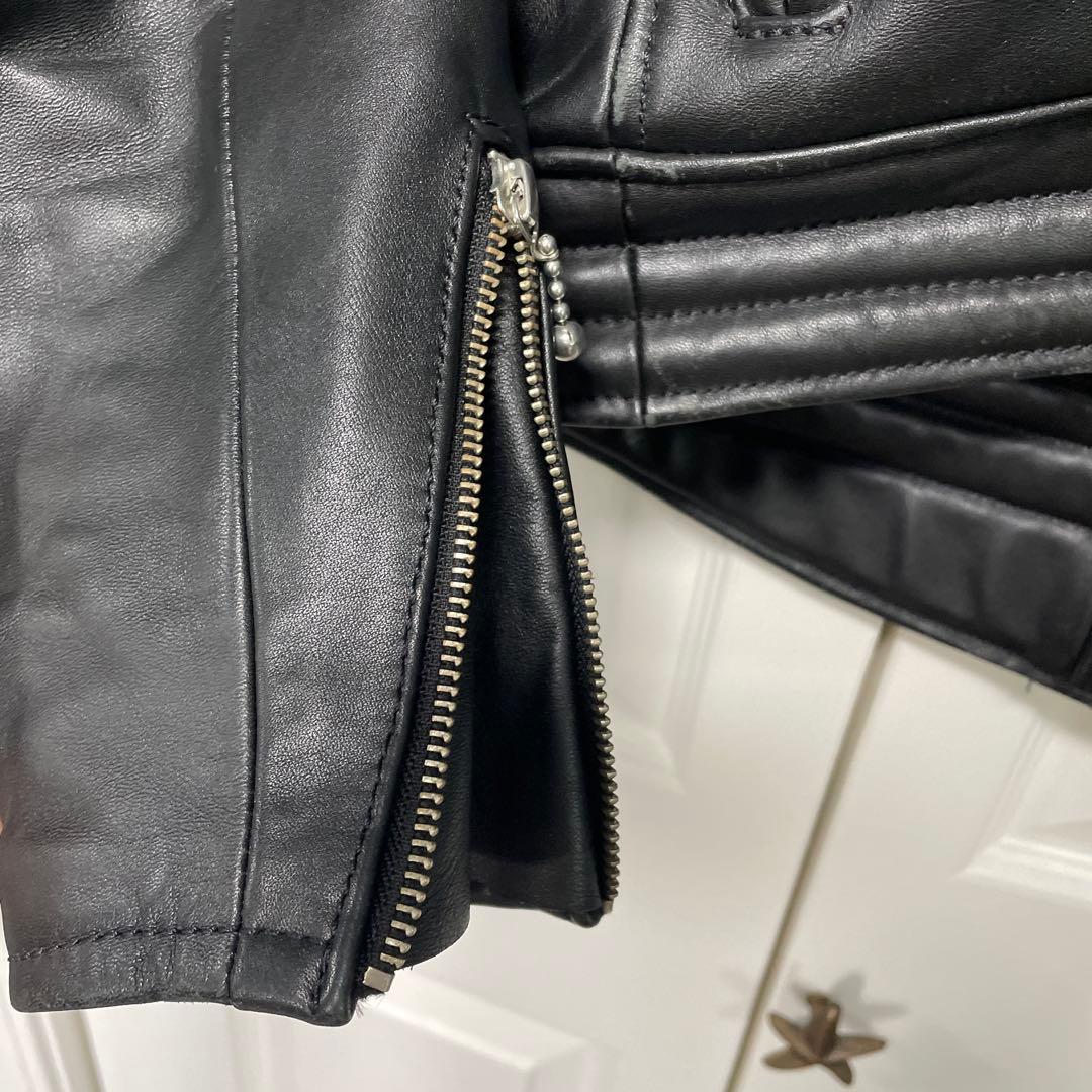 【KADOYA】黒 レザー ジャケット 3L