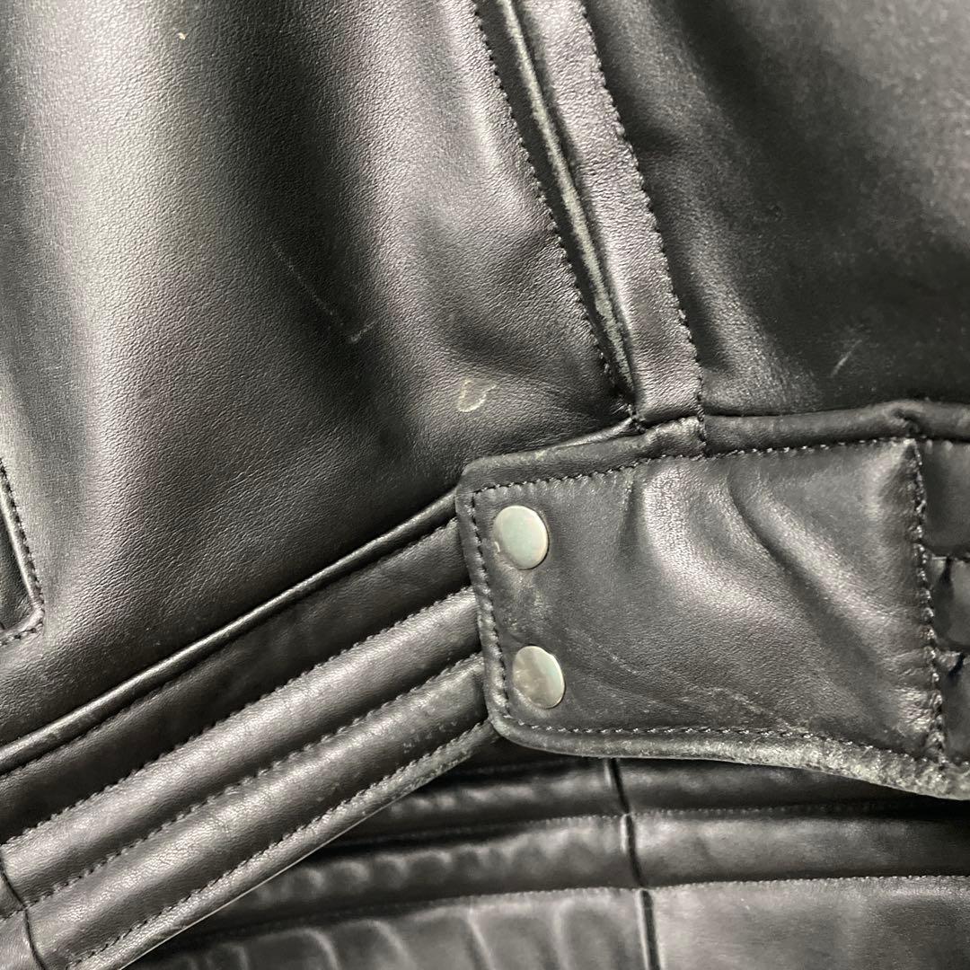 【KADOYA】黒 レザー ジャケット 3L