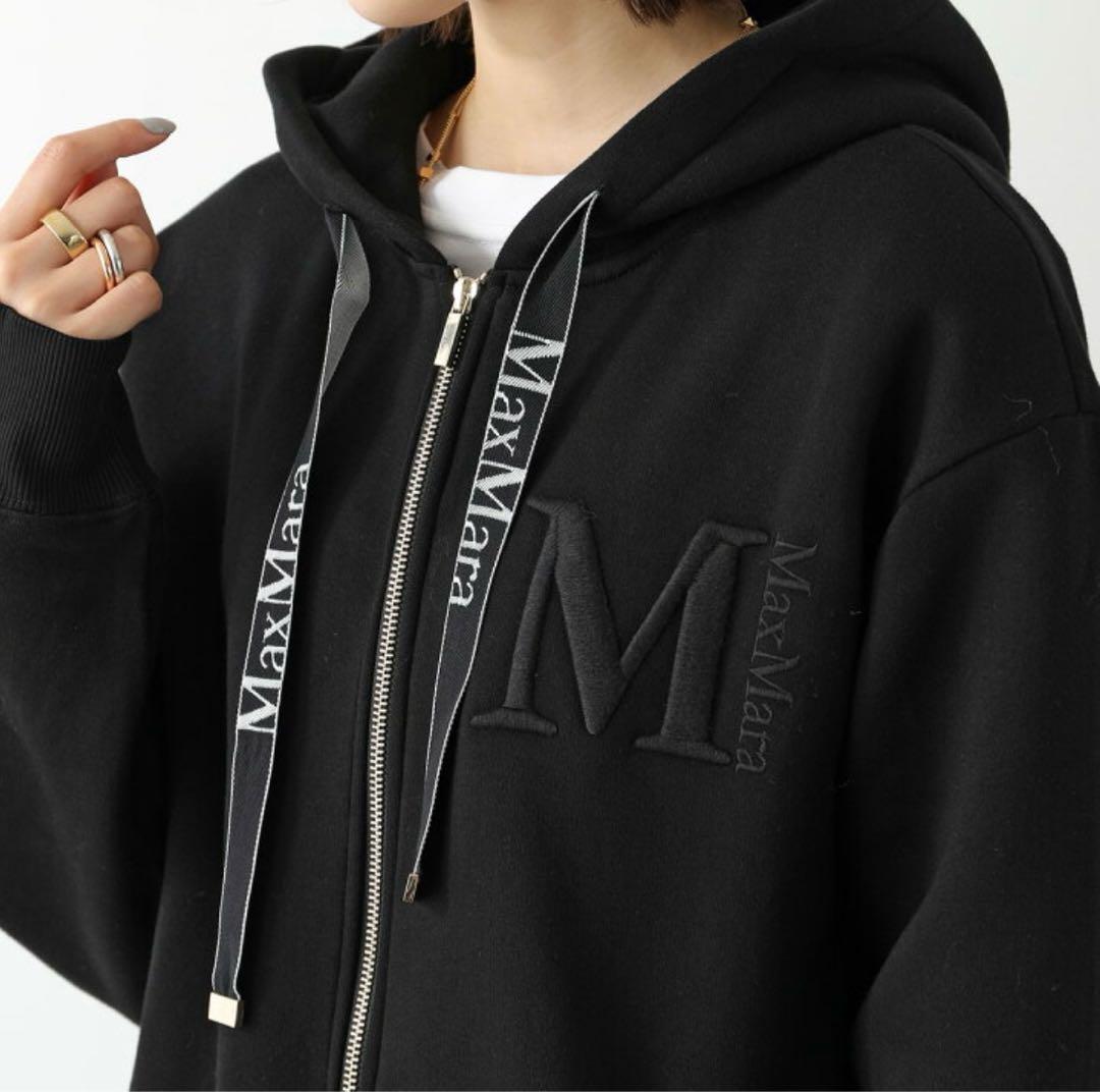 【美品】MaxMara ロング丈ジップパーカー スウェット ワンピース