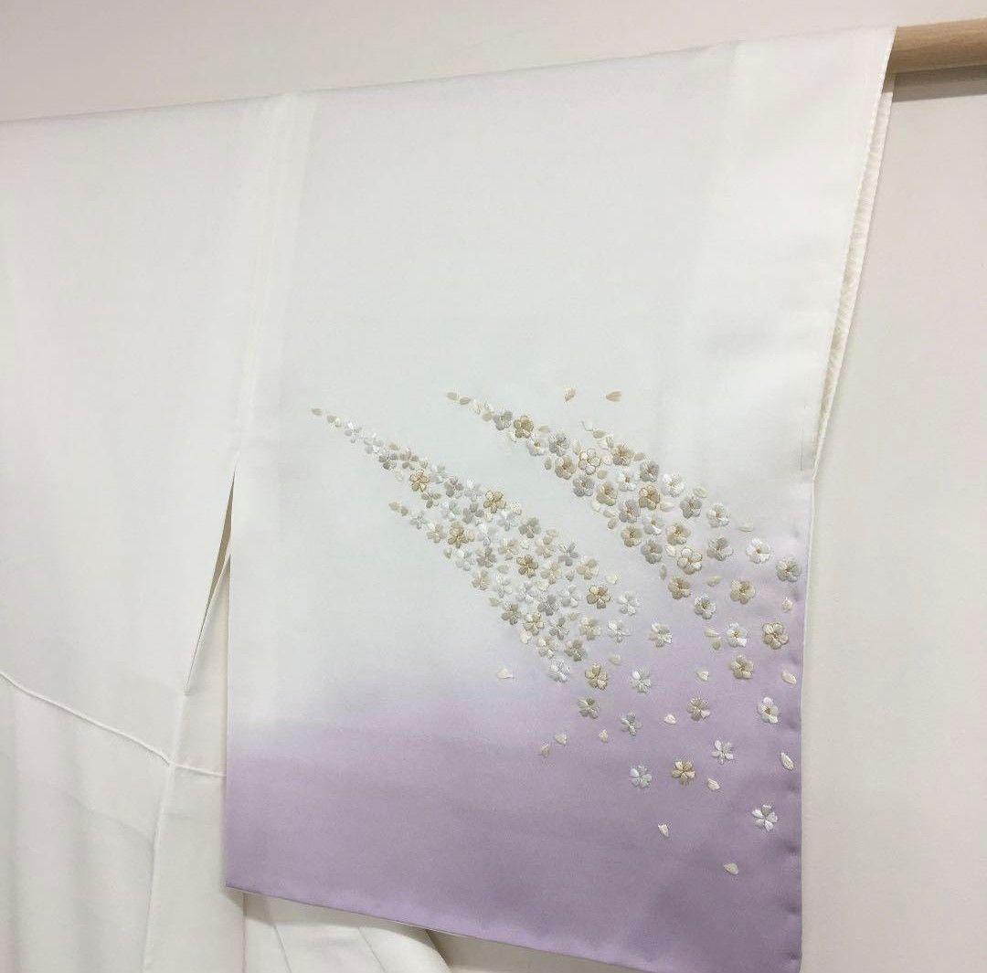 正絹　総刺繍訪問着、袷♬