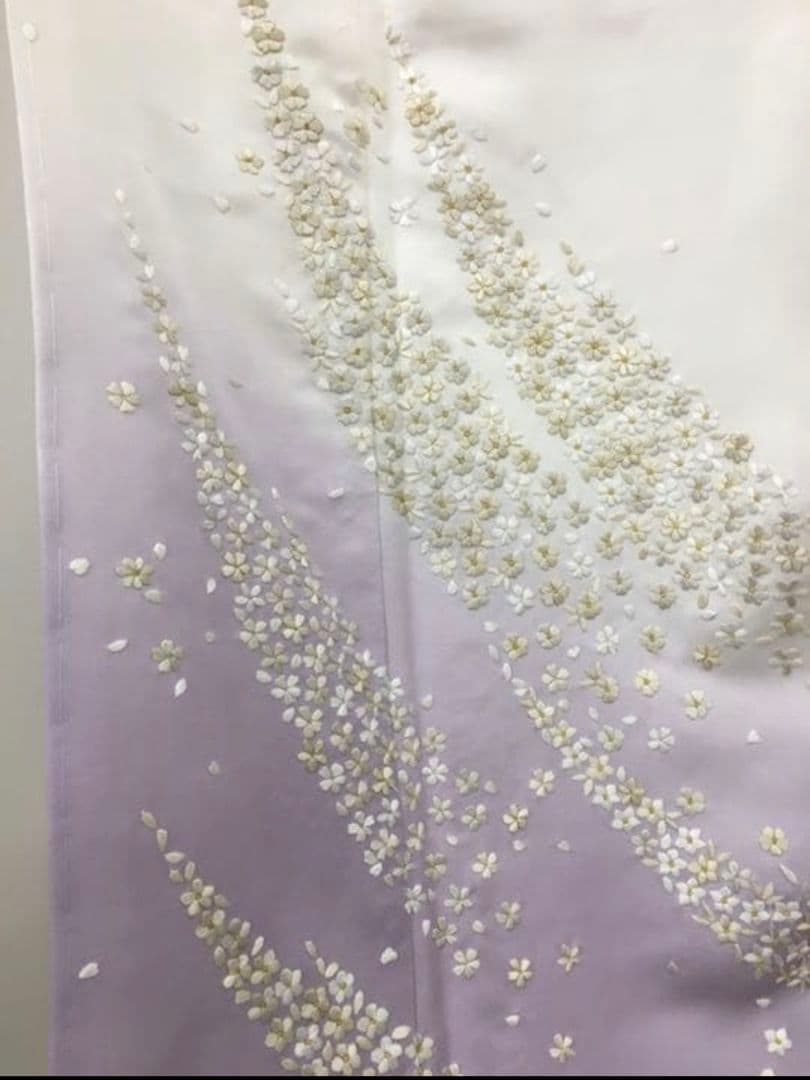 正絹　総刺繍訪問着、袷♬