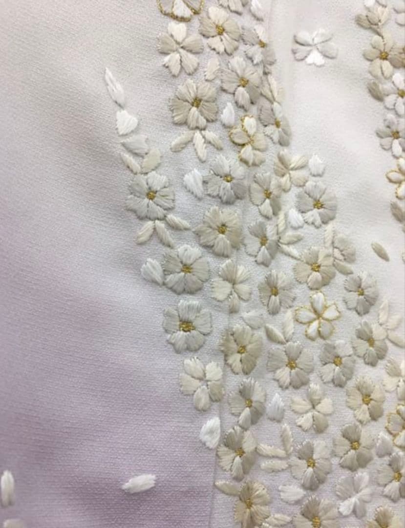 正絹　総刺繍訪問着、袷♬