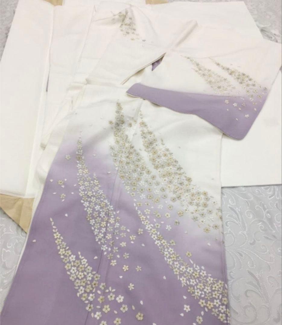 正絹　総刺繍訪問着、袷♬