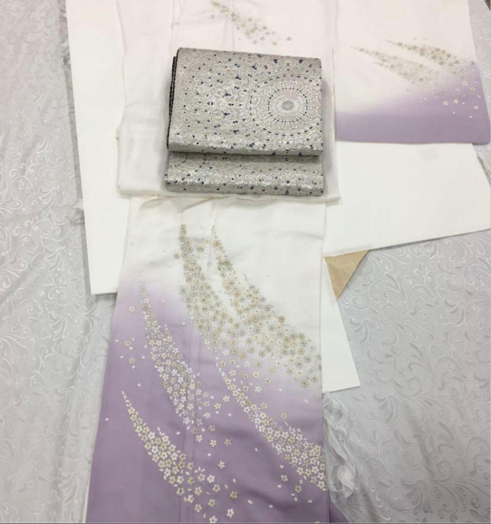 正絹　総刺繍訪問着、袷♬