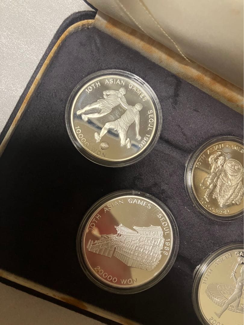 1986年ソウルアジア大会 銀メダル5枚セット Seoul 1986