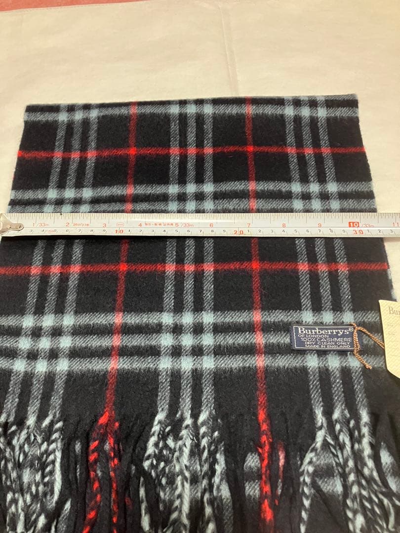 [新品未使用品]Burberrys 100% カシミヤ マフラー チェック柄