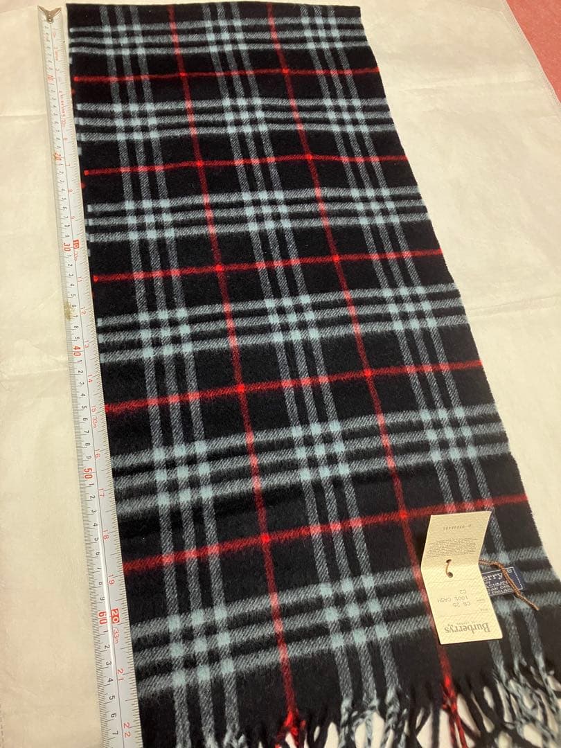 [新品未使用品]Burberrys 100% カシミヤ マフラー チェック柄