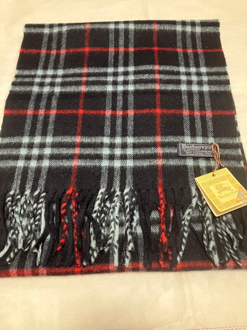 [新品未使用品]Burberrys 100% カシミヤ マフラー チェック柄