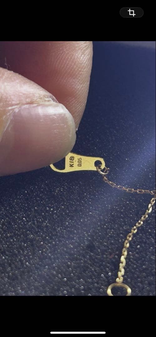 agate k18 一粒ダイヤ　ゴールドネックレス