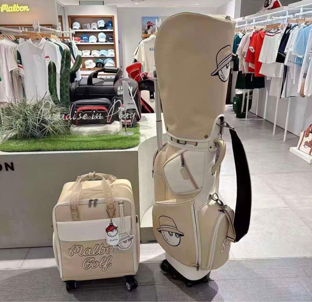 マルボンゴルフ Malbon キャディバッグ スーツケース 2点セット