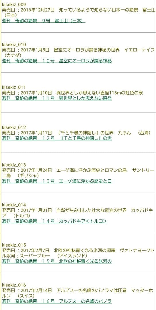 週刊 奇跡の絶景 全40巻セット(現在非売品)