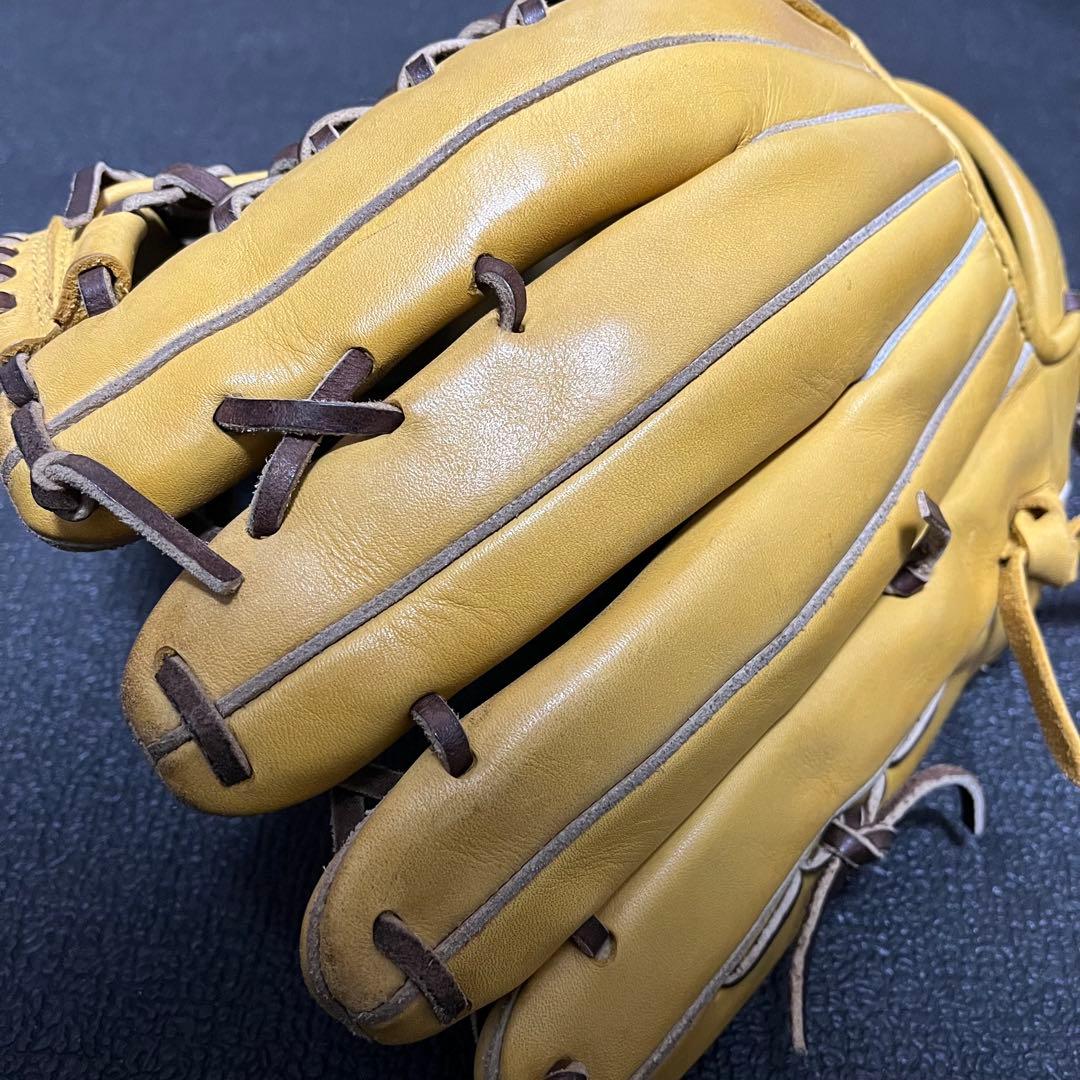 ZETT イエロー レザー 軟式 野球 大人用 グローブ 152