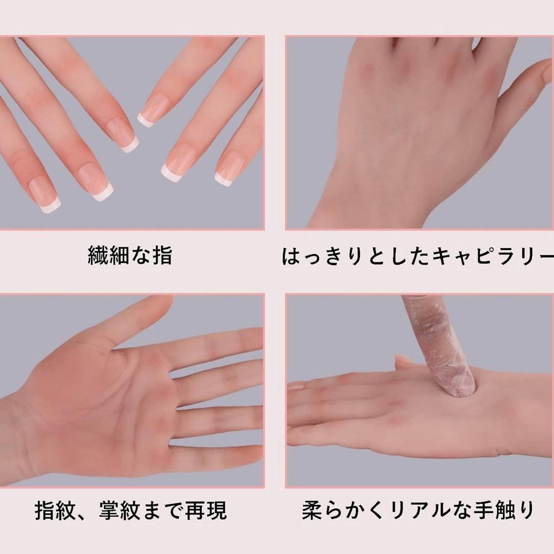 ❣️シリコン製★ハンドマネキン★ハンドトルソー★3D手模型★女性の手★ネイル付き