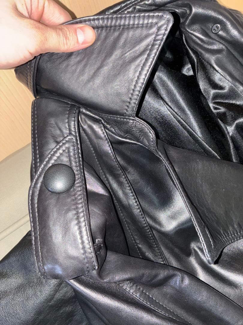 レザー　トレンチコート　本革