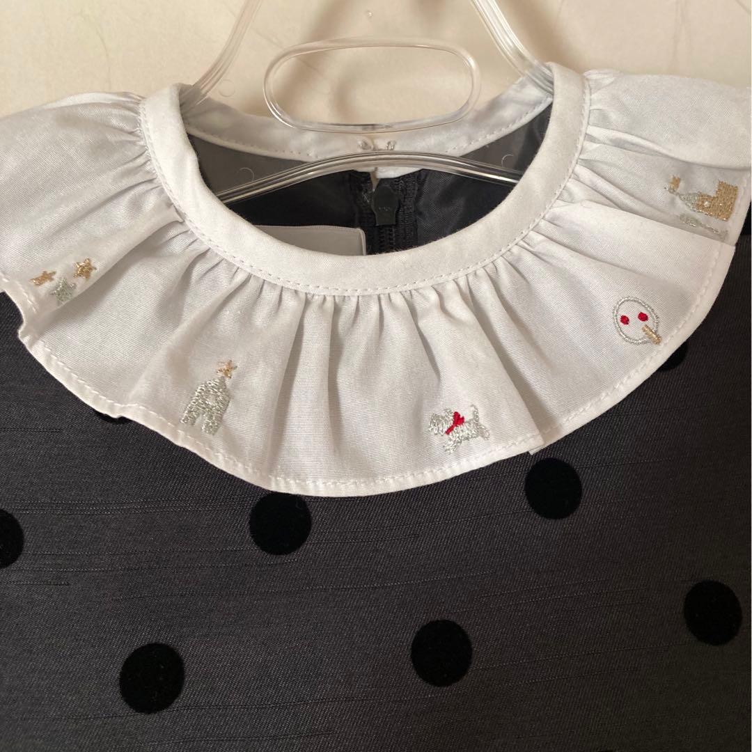 ★新品タグ付★ファミリア 110 ワンピース 長袖 フォーマル 黒 女の子