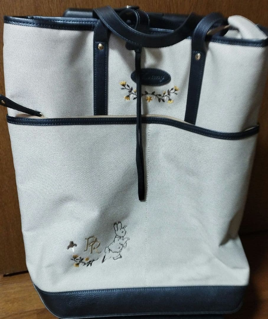 スワニー　ピーターラビット刺繍付きキャリーケース