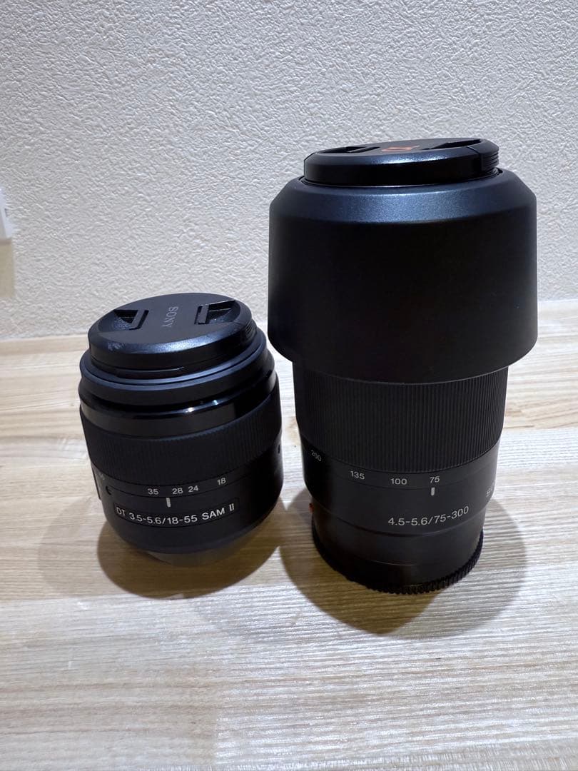 SONY Aマウント ズームレンズ2本セット 18-55/ 75-300