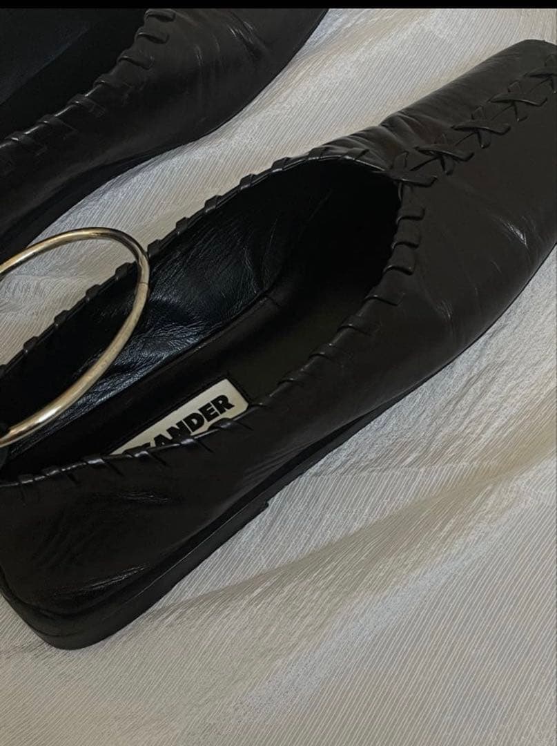 JIL SANDER ブラック フラットシューズ