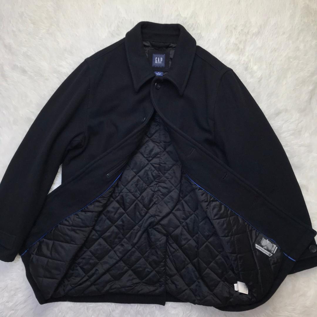 OLD GAP 00s ウールコート ナイロン混 中綿入りキルティング裏地 M