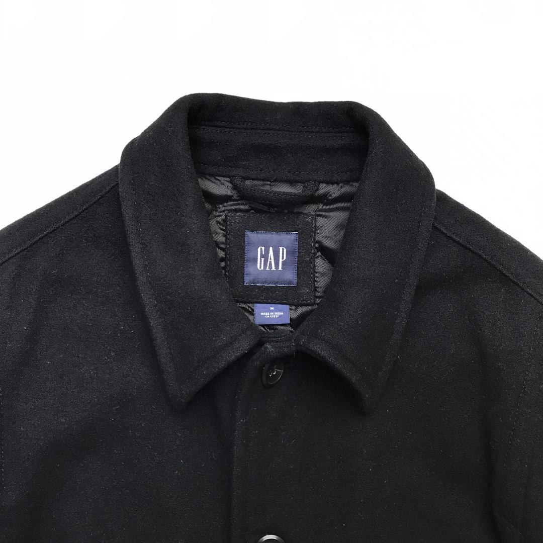 OLD GAP 00s ウールコート ナイロン混 中綿入りキルティング裏地 M