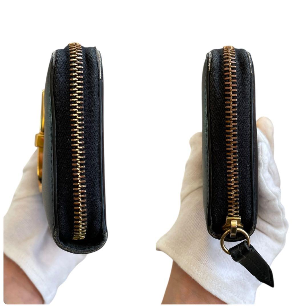 【美品】GUCCI 長財布 シェリーライン レザー ゴールド金具 オールドグッチ