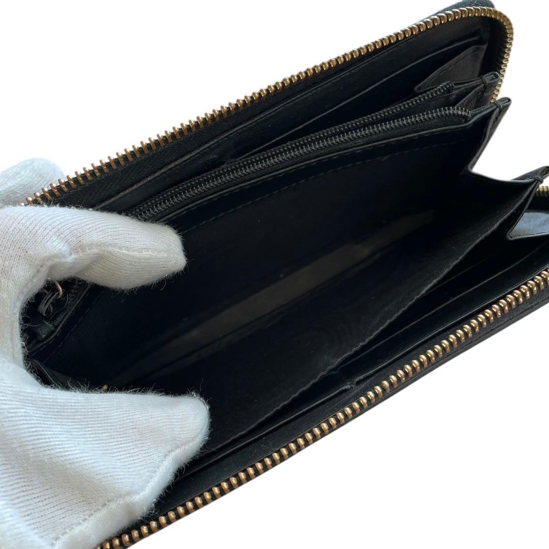 【美品】GUCCI 長財布 シェリーライン レザー ゴールド金具 オールドグッチ