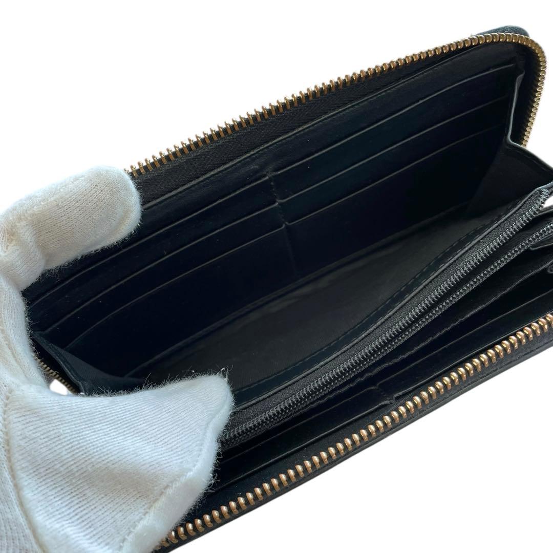 【美品】GUCCI 長財布 シェリーライン レザー ゴールド金具 オールドグッチ