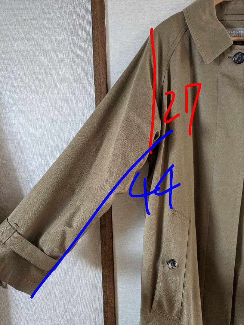 MARGARET HOWELL カーキ トレンチコート