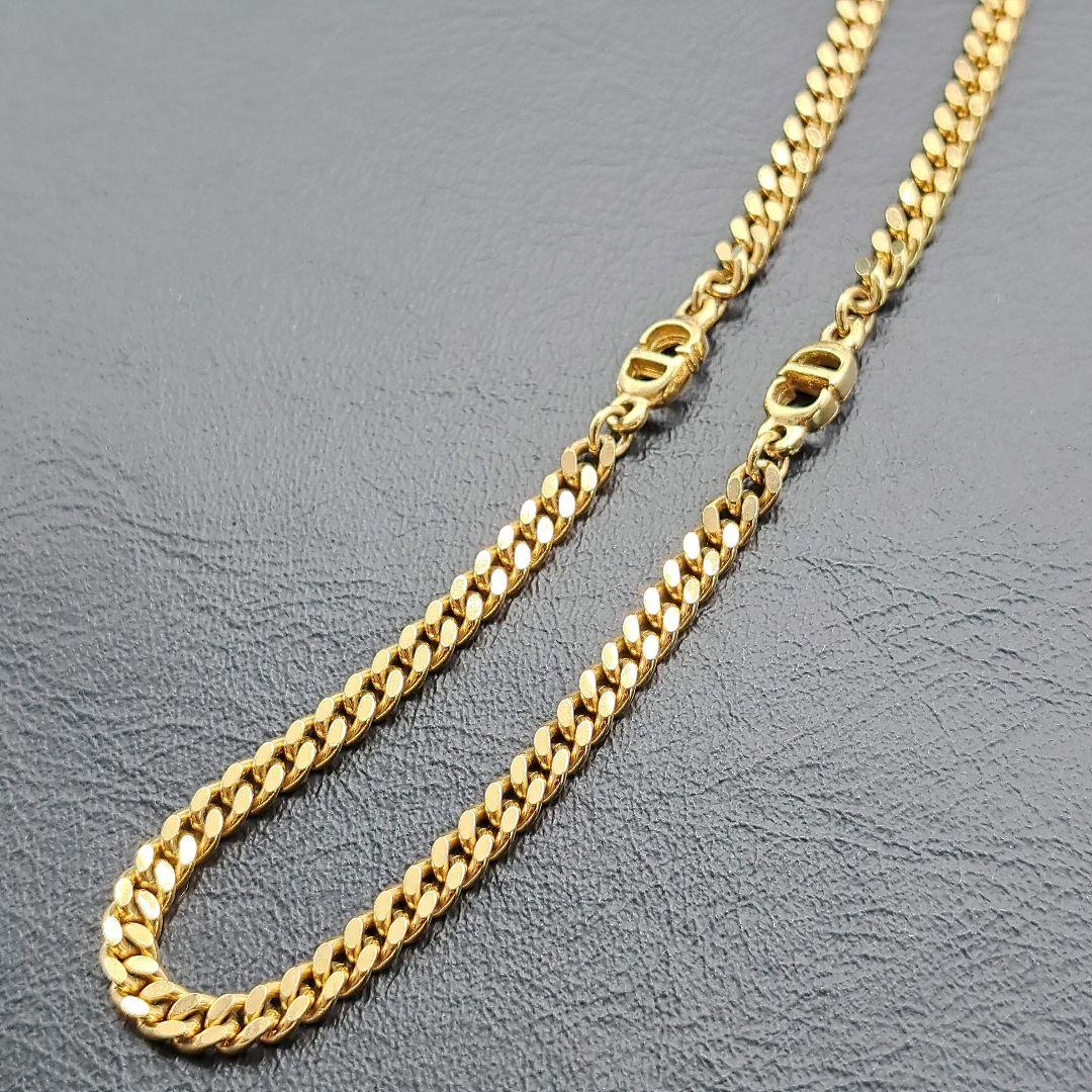 Dior ディオール ネックレス ロゴ ゴールド 喜平 CD 希少デザイン