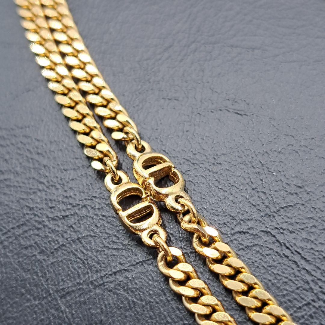 Dior ディオール ネックレス ロゴ ゴールド 喜平 CD 希少デザイン