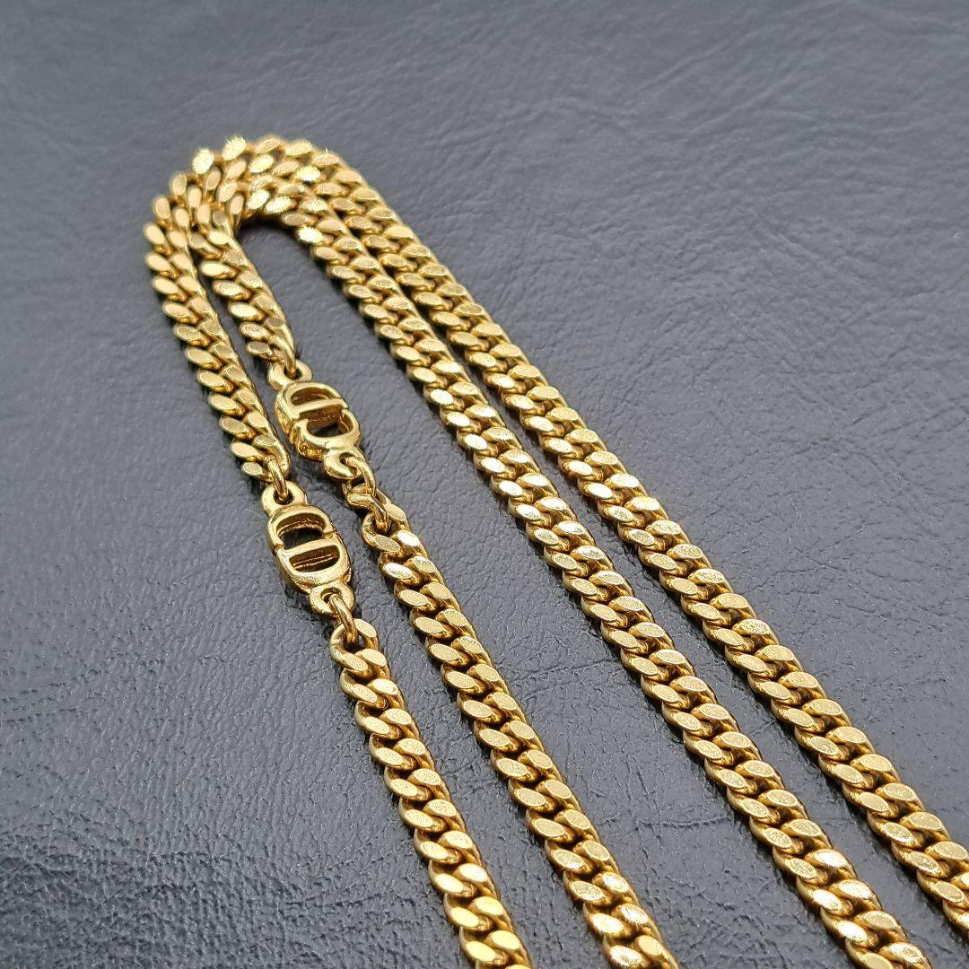 Dior ディオール ネックレス ロゴ ゴールド 喜平 CD 希少デザイン