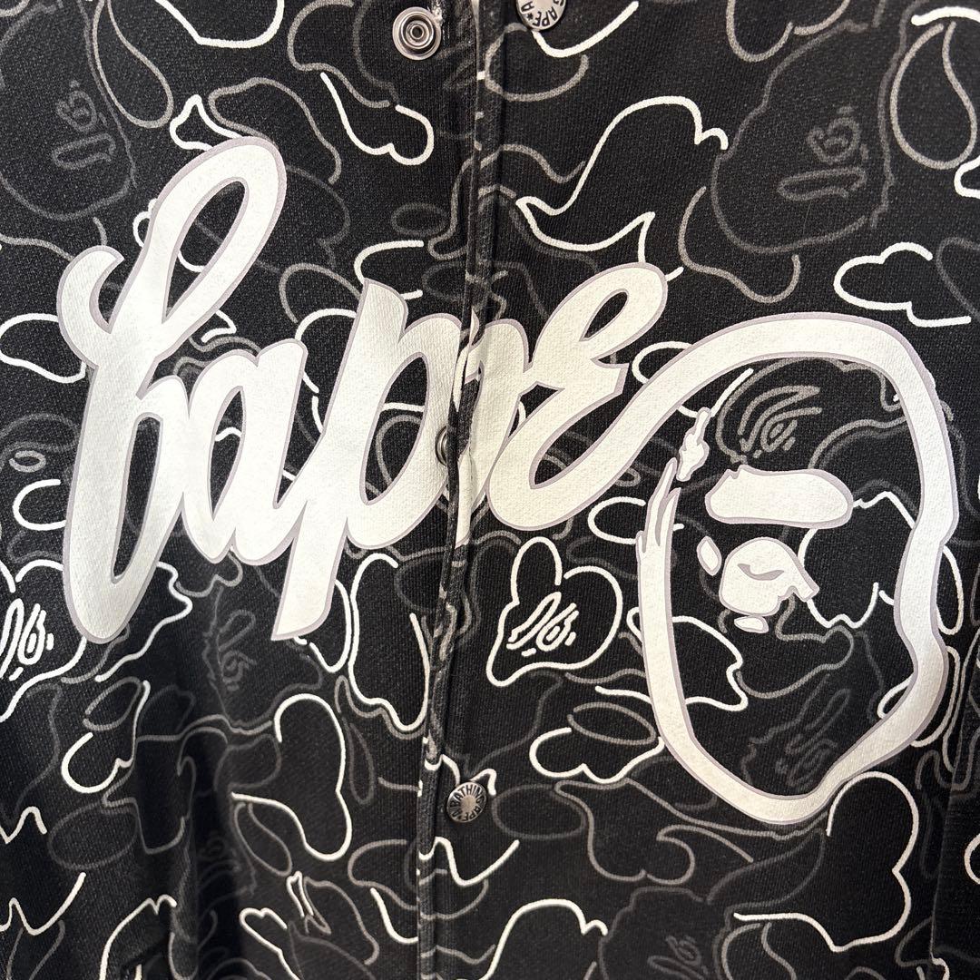 BAPE ネオンカモ　スタジャン L エイプ　a bathing ape