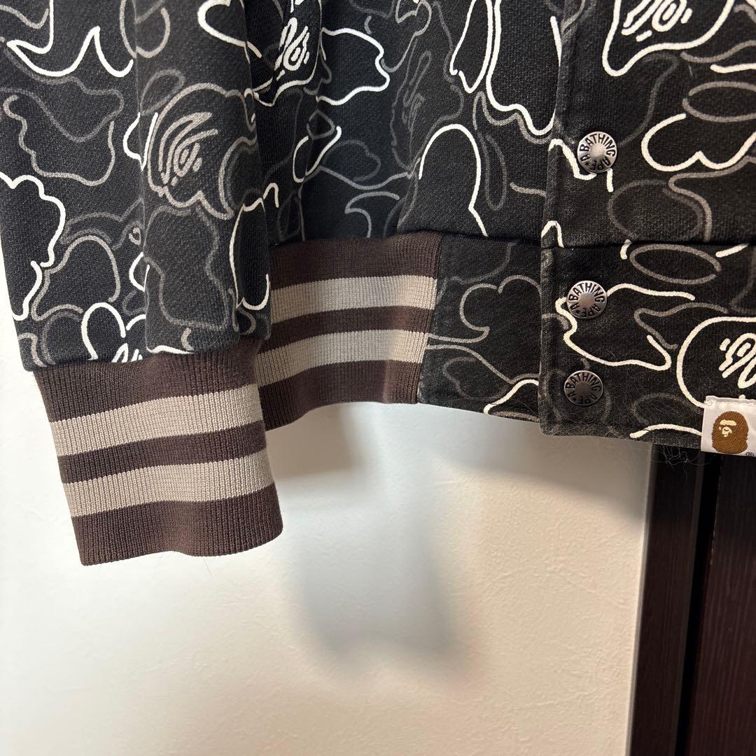 BAPE ネオンカモ　スタジャン L エイプ　a bathing ape