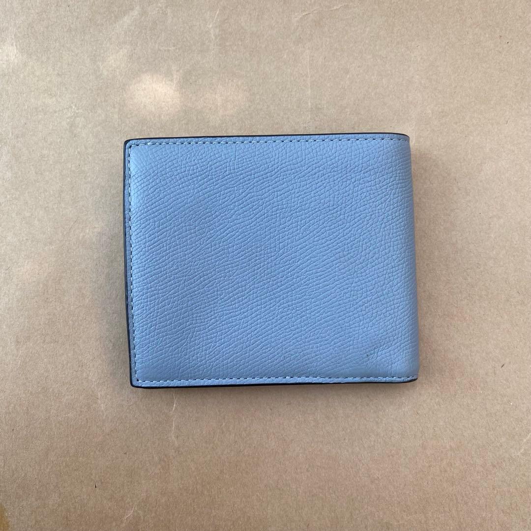 折り財布＋Lジップ財布　グレーブルー　２点セット