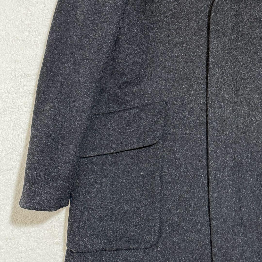美品　メンズ　セオリー　フードラムウールコート カシミヤ混 グレー　通勤