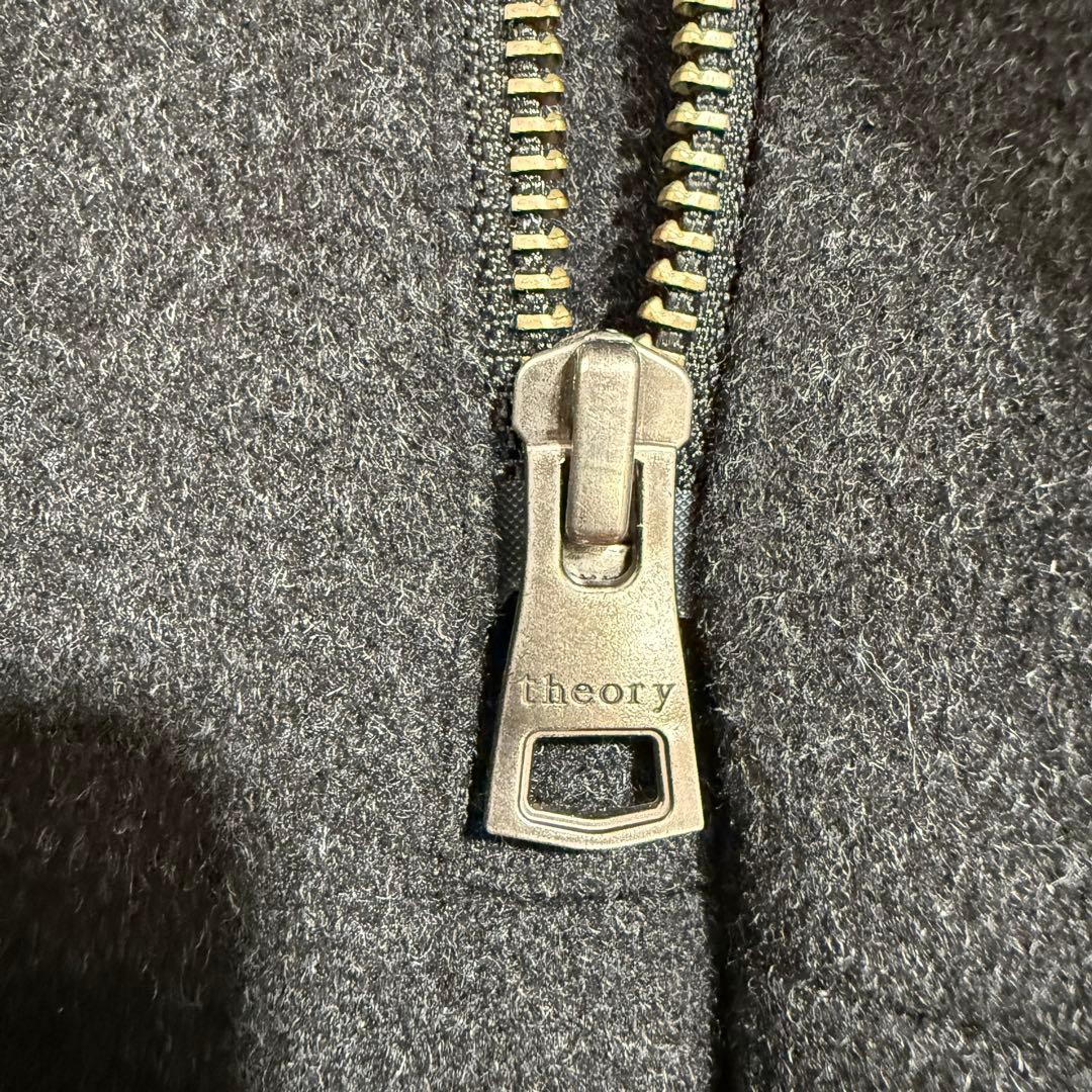 美品　メンズ　セオリー　フードラムウールコート カシミヤ混 グレー　通勤