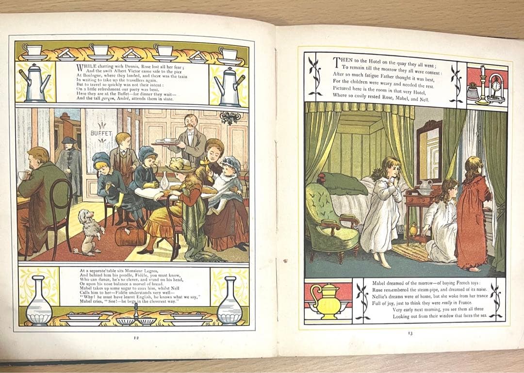 No.285 希少 アンティーク 洋書 絵本 ビクトリアン