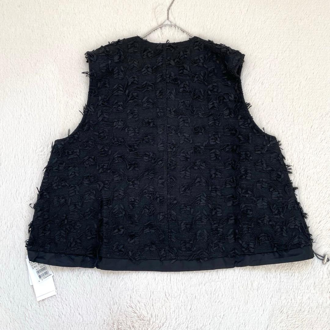 ヤマダヤ　Vin カットジャガードダブルジップジレ ブラック