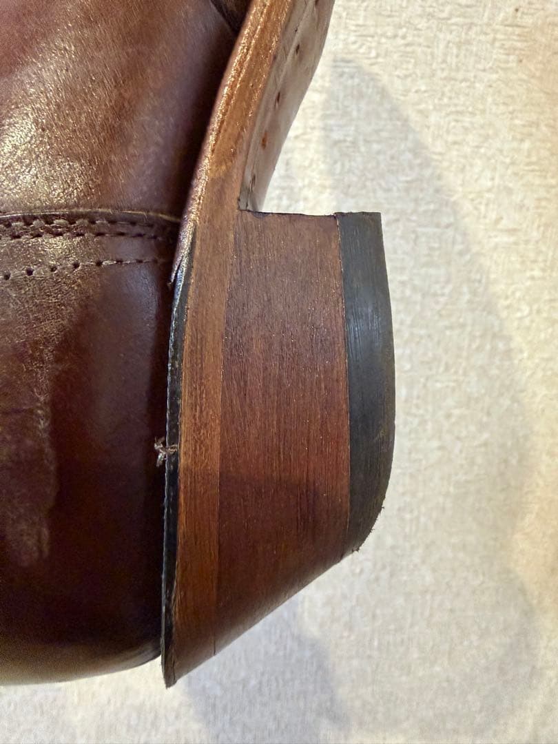 ブラウン Boulet ジッパー付き ウエスタンブーツ US 11